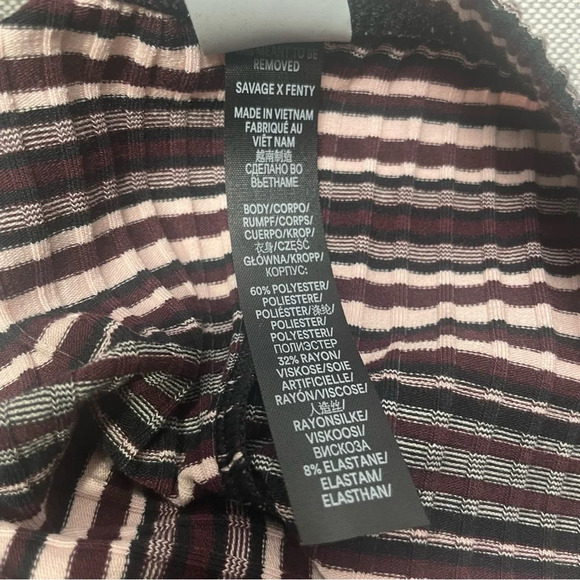 Savage x Fenty SET Thicc Rib Cami and Booty Short in Fine Wine Purple Line Werk - Picture 8 of 14